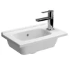 VitrA - S50 Vanity Cloakroom Basin - 1 Tap Hole - 2 Size Options -Shower Essence 5345 l