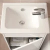 VitrA - S50 Square Compact Semi-Recessed Basin - 1 Tap Hole 2 VitrA - S50 Square Compact Semi-Recessed Basin - 1 Tap Hole -Shower Essence 5345ai1