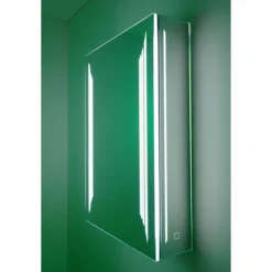 HIB Dimension 50 Bluetooth LED Illuminated Aluminium Mirror Cabinet -Shower Essence 54500 d3