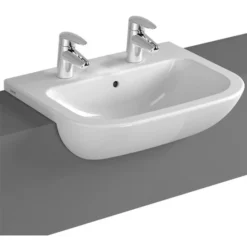 VitrA - S20 Model 55cm Semi-Recessed Wash Basins -Shower Essence 55cmsemirecessed2thverylarge2