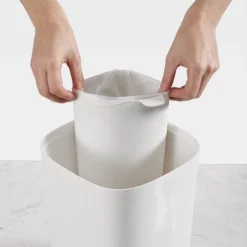 Joseph Joseph Split Bathroom Waste Separation Bin - White/Blue -Shower Essence 70505 d3