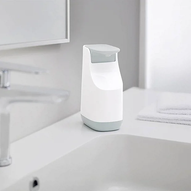 Joseph Joseph Slim Compact Soap Dispenser - White/Grey 6 Joseph Joseph Slim Compact Soap Dispenser - White/Grey - Image 4