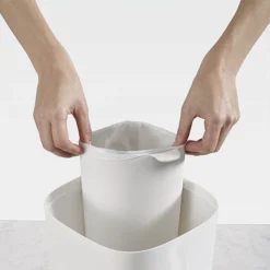 Joseph Joseph Split Bathroom Waste Separation Bin - White/Grey -Shower Essence 70514 d3