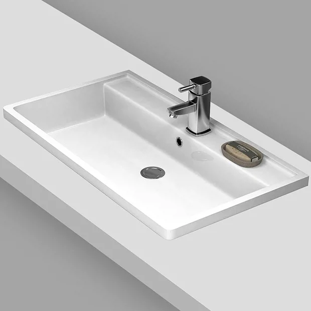 Nuie Tribute Square Inset Basin - 800 X 450mm 3 Nuie Tribute Square Inset Basin - 800 X 450mm