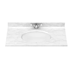 Trafalgar Insert Basin With Marble Effect Worktop (810 X 500mm - 1 Tap Hole) -Shower Essence 810tmb d1