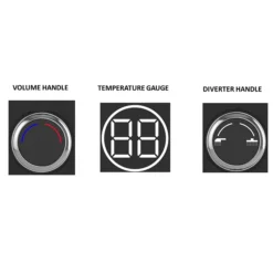 AQUAS Indulge Touch Flex Smart 9.5KW Matte Black Electric Shower -Shower Essence a000396 d1