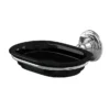 Burlington Black Soap Dish With Chrome Holder -Shower Essence a1chrbla l