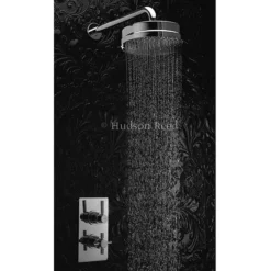 Hudson Reed Tec Pura Twin Concealed Thermostatic Shower Valve + 8" Fixed Head -Shower Essence a3003va3217nl
