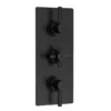 Hudson Reed Tec Pura Plus Concealed Thermostatic Triple Shower Valve With Diverter - Matt Black -Shower Essence a4023l1