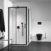 Ideal Standard Silk Black Ceratherm T100 Built-In Thermostatic 2 Outlet Bath Shower Mixer