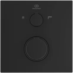 Ideal Standard Silk Black Ceratherm C100 Built-In Thermostatic 2 Outlet Bath Shower Mixer -Shower Essence a7522xg d1