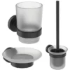 Ideal Standard Silk Black IOM 3-Piece Bathroom Accessory Pack -Shower Essence a9245xg l