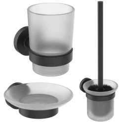 Ideal Standard Silk Black IOM 3-Piece Bathroom Accessory Pack