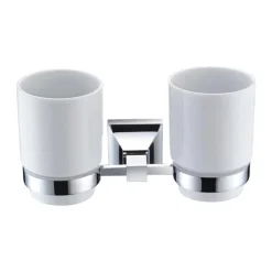 Heritage Chancery Double Tumbler & Holder - Chrome