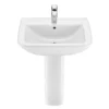 Roca Aire Square 600mm 1TH Basin With Full Pedestal -Shower Essence airsq600fp l