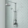 Nuie Traditional Luxury Rigid Riser Kit With Diverter & Dual Exposed Shower Valve -Shower Essence am318ity309detail1