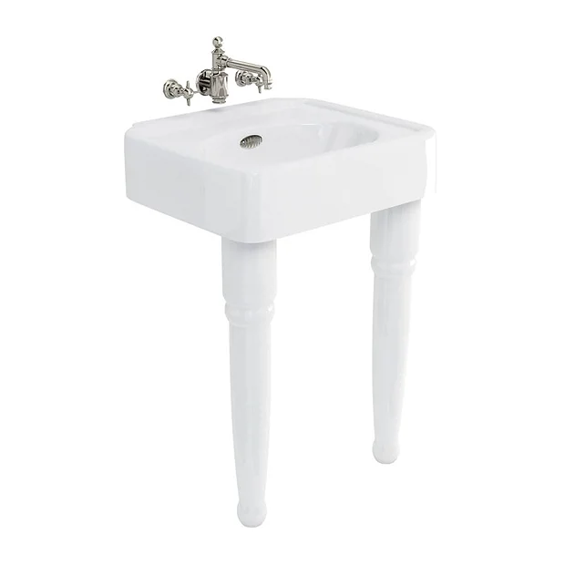 Arcade 600mm Basin And Ceramic Console Legs 3 Arcade 600mm Basin And Ceramic Console Legs