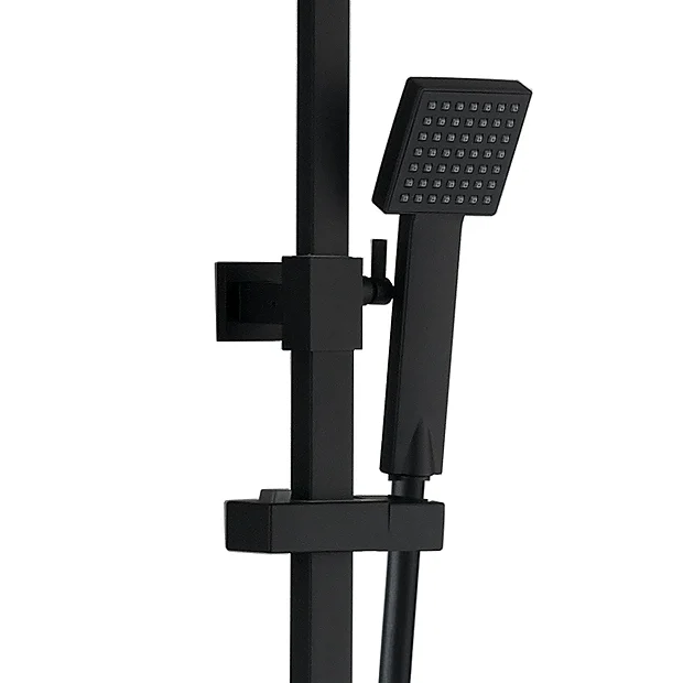 Arezzo Modern Square Thermostatic Shower - Matt Black 5 Arezzo Modern Square Thermostatic Shower - Matt Black - Image 4