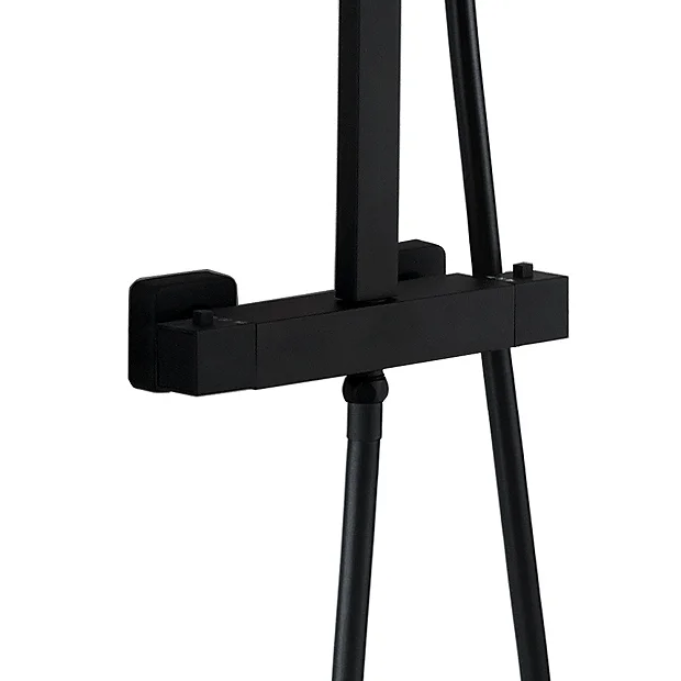 Arezzo Modern Square Thermostatic Shower - Matt Black 6 Arezzo Modern Square Thermostatic Shower - Matt Black - Image 5
