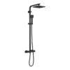 Arezzo Modern Square Thermostatic Shower - Matt Black -Shower Essence arz002dv4