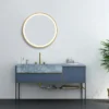 Arezzo Brushed Brass 600mm Round LED Illuminated Anti-Fog Bathroom Mirror 2 Arezzo Brushed Brass 600mm Round LED Illuminated Anti-Fog Bathroom Mirror -Shower Essence arzim08bb d4