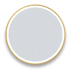 Arezzo Brushed Brass 700mm Round LED Illuminated Anti-Fog Bathroom Mirror 10 Arezzo Brushed Brass 700mm Round LED Illuminated Anti-Fog Bathroom Mirror -Shower Essence arzim09bb d2