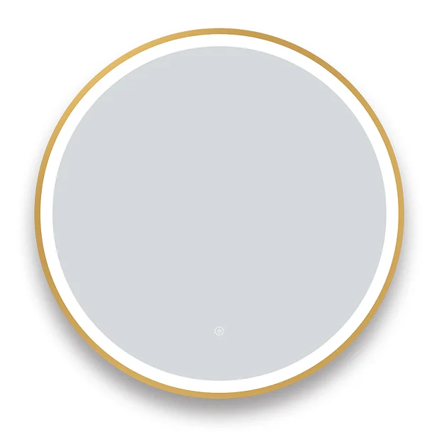 Arezzo Brushed Brass 700mm Round LED Illuminated Anti-Fog Bathroom Mirror 6 Arezzo Brushed Brass 700mm Round LED Illuminated Anti-Fog Bathroom Mirror - Image 4