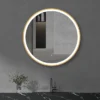 Arezzo Brushed Brass 700mm Round LED Illuminated Anti-Fog Bathroom Mirror 2 Arezzo Brushed Brass 700mm Round LED Illuminated Anti-Fog Bathroom Mirror -Shower Essence arzim09bb d4