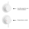 Arezzo Matt White Concealed Individual Stop Tap + Thermostatic Control Valve With Wall Mounted Shower Head