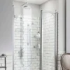 Burlington Avon Thermostatic Two Outlet Exposed Shower Valve, Rigid Riser & Kit With Fixed Head -Shower Essence avon2 d1