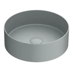 Arezzo 352mm Matt Grey Round Counter Top Basin -Shower Essence az110amh d1