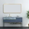 Arezzo Brushed Brass Framed Bathroom Mirror - 1400 X 700mm