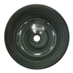 Arezzo Round Brushed Dark Green Counter Top Basin 0TH - 358mm Diameter -Shower Essence az17dg detail2