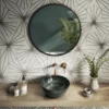 Arezzo Round Brushed Dark Green Counter Top Basin 0TH - 358mm Diameter -Shower Essence az17dg detail3