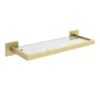Arezzo Modern Wall Mounted Glass Shelf Brushed Brass -Shower Essence az1slfbb lrg2