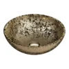 Arezzo Round 410mm Gold Mottled Design Ceramic Counter Top Basin -Shower Essence az2056 d1