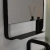 Arezzo Matt Black 550 X 1000mm Mirror With Shelf 1 Arezzo Matt Black 550 X 1000mm Mirror With Shelf -Shower Essence az55100mb d3