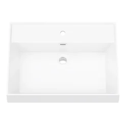 Arezzo 600 Brushed Brass Framed Washstand With Gloss White Open Shelf And Basin -Shower Essence az6bbfpm d2