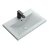 Arezzo 610 X 395mm Matt Grey Rectangular Mid-Edged Inset Basin -Shower Essence az6rmh d3