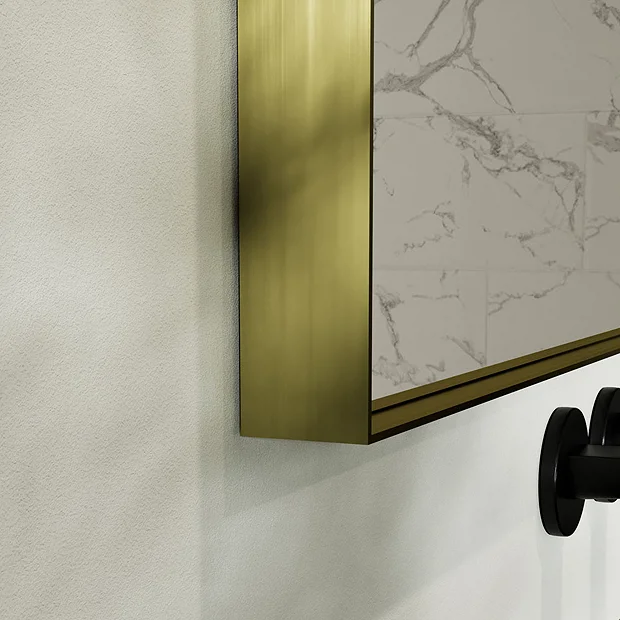Arezzo Brushed Brass 1000 X 800mm Rectangular Mirror 3 Arezzo Brushed Brass 1000 X 800mm Rectangular Mirror