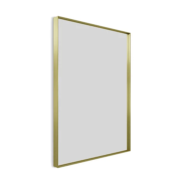 Arezzo Brushed Brass 1000 X 800mm Rectangular Mirror 4 Arezzo Brushed Brass 1000 X 800mm Rectangular Mirror - Image 2
