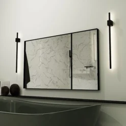 Arezzo Black 600 X 800mm Rectangular Mirror -Shower Essence az6x8rmb d1