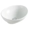 Arezzo Matt White Oval Counter Top Basin 0TH (410 X 340mm) -Shower Essence az7138mw detail01