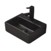 Arezzo 385mm Matt Black Square Wall Mounted / Counter Top Basin -Shower Essence az74mb d1