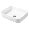 Arezzo Gloss White Curved Rectangular Counter Top Basin (500 X 390mm) -Shower Essence az78109 detail1a