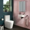 Arezzo 400 X 220mm Curved Wall Hung 1TH Cloakroom Basin -Shower Essence az78204 d2