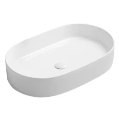 Arezzo Gloss White Oval Counter Top Basin (600 X 380mm) -Shower Essence az7833gw l
