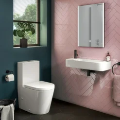 Arezzo 710 X 275mm Curved Wall Hung 1TH Basin -Shower Essence az78517 d2