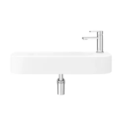 Arezzo 710 X 275mm Curved Wall Hung 1TH Basin -Shower Essence az78517 n d2