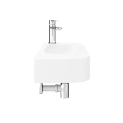 Arezzo 710 X 275mm Curved Wall Hung 1TH Basin -Shower Essence az78517 n d3